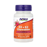 NOW Foods, D3 + K2 Chewables, 90 Chewables Tablets