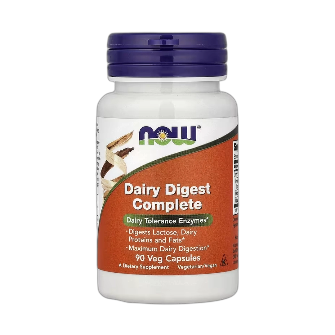 NOW Foods, Dairy Digest Complete, 90 Veg Capsules