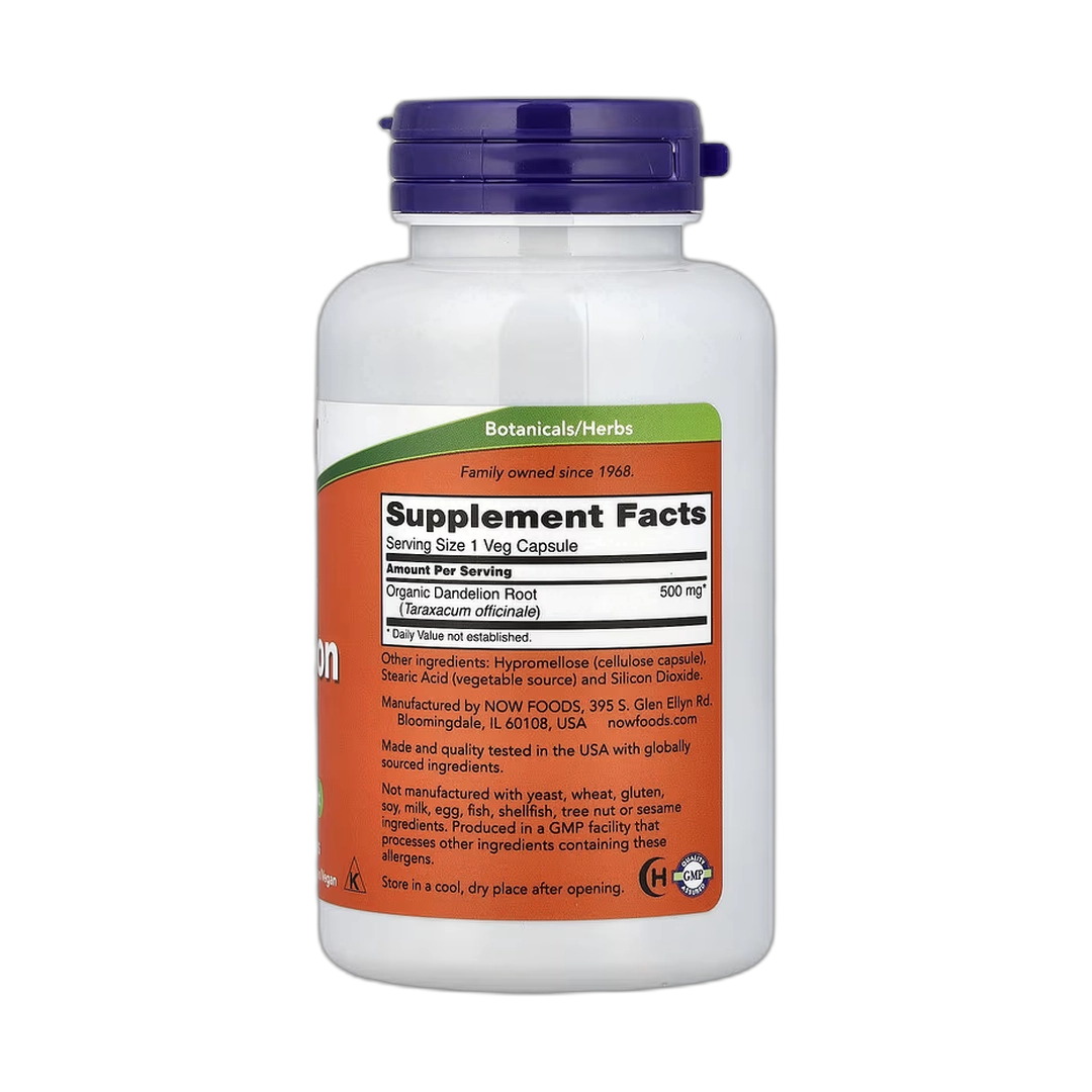 NOW Foods, Dandelion Root, 500 mg, 100 Veg Capsules