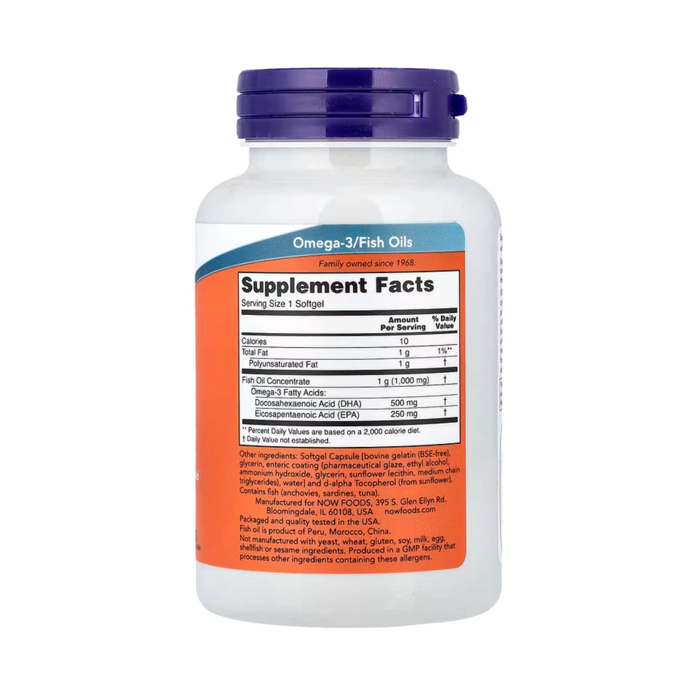NOW Foods, DHA-500 Fish Oil, 90 Softgels