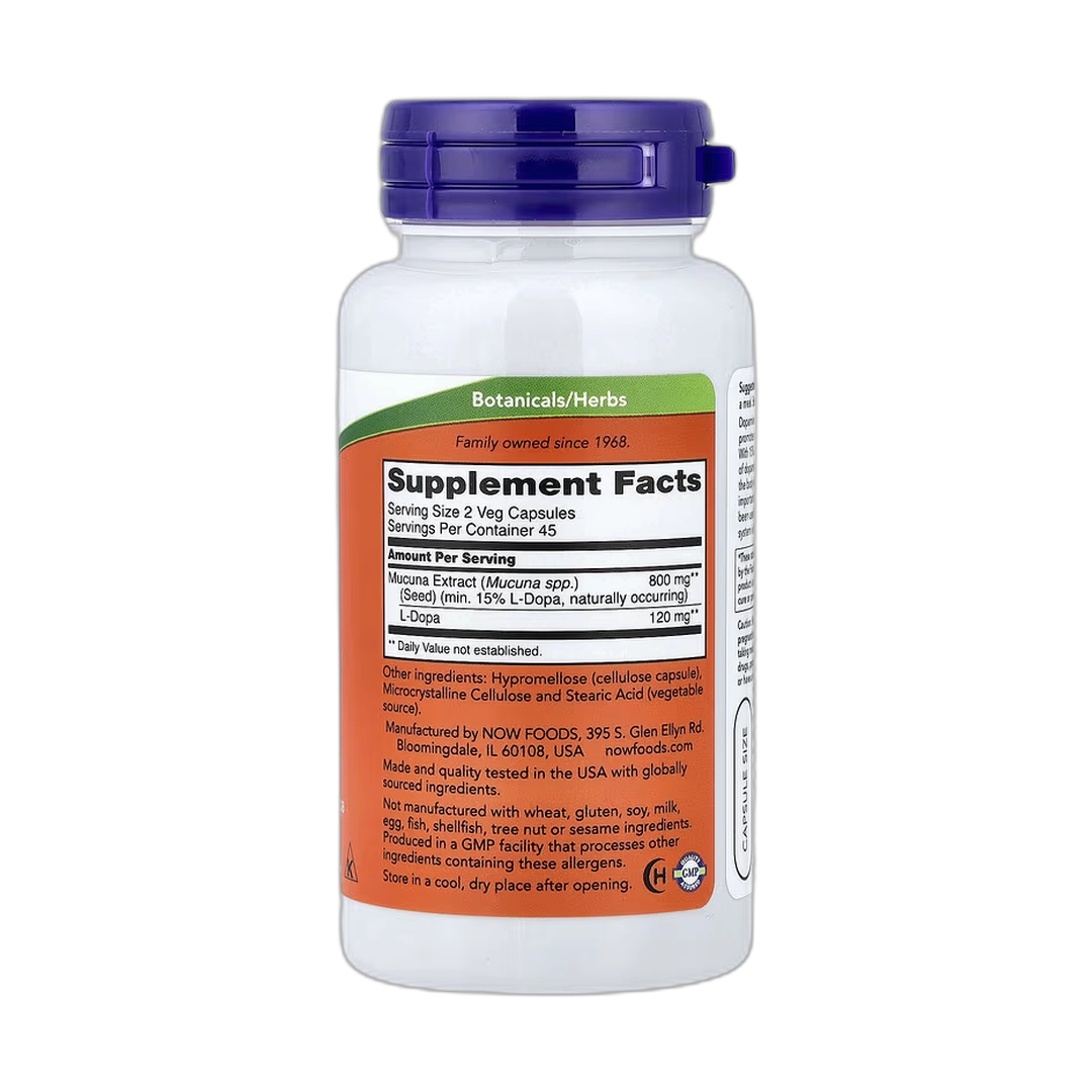 NOW Foods, Dopa Mucuna, 90 Veg Capsules