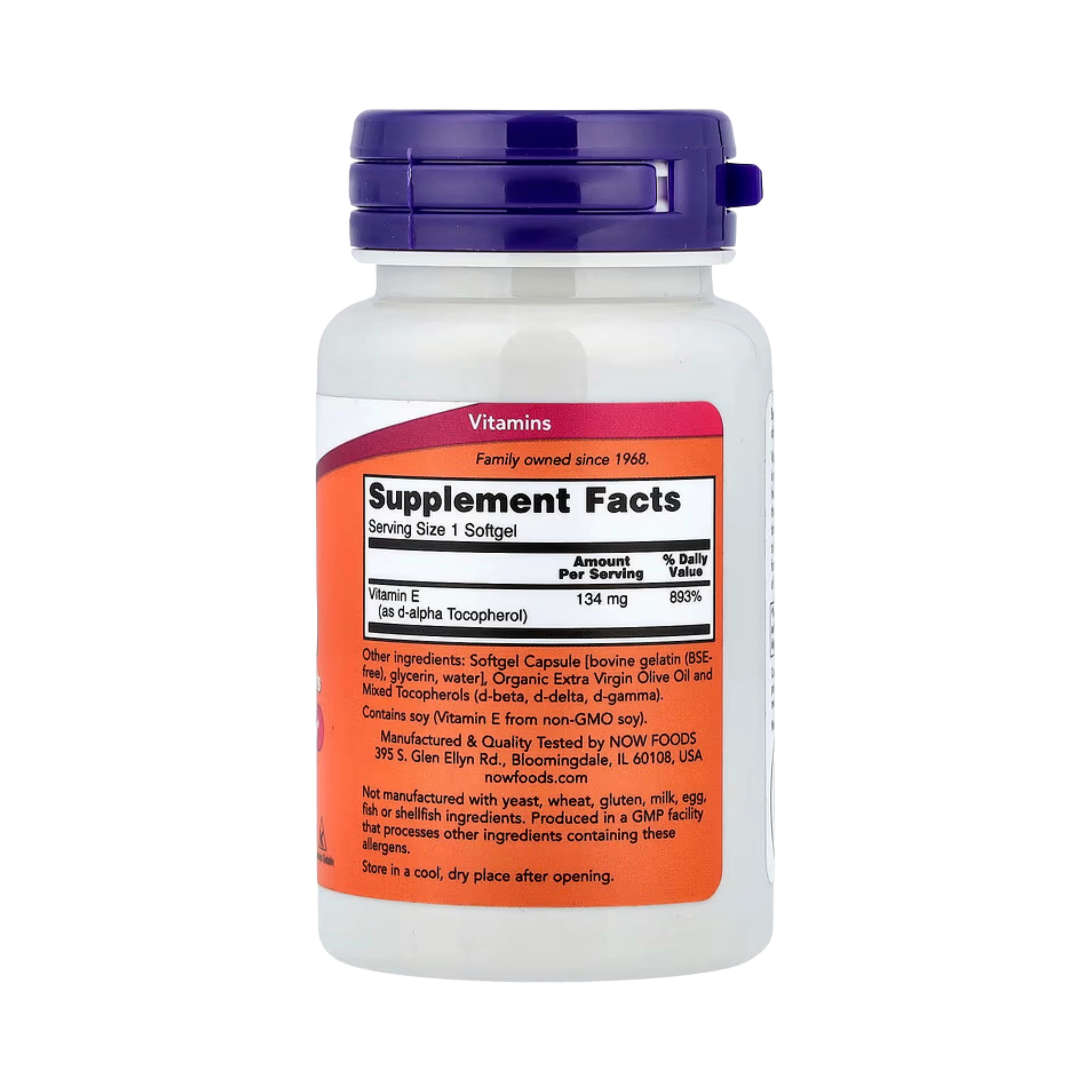NOW Foods, E-200 with Mixed Tocopherols, 134 mg (200 IU), 100 Softgels