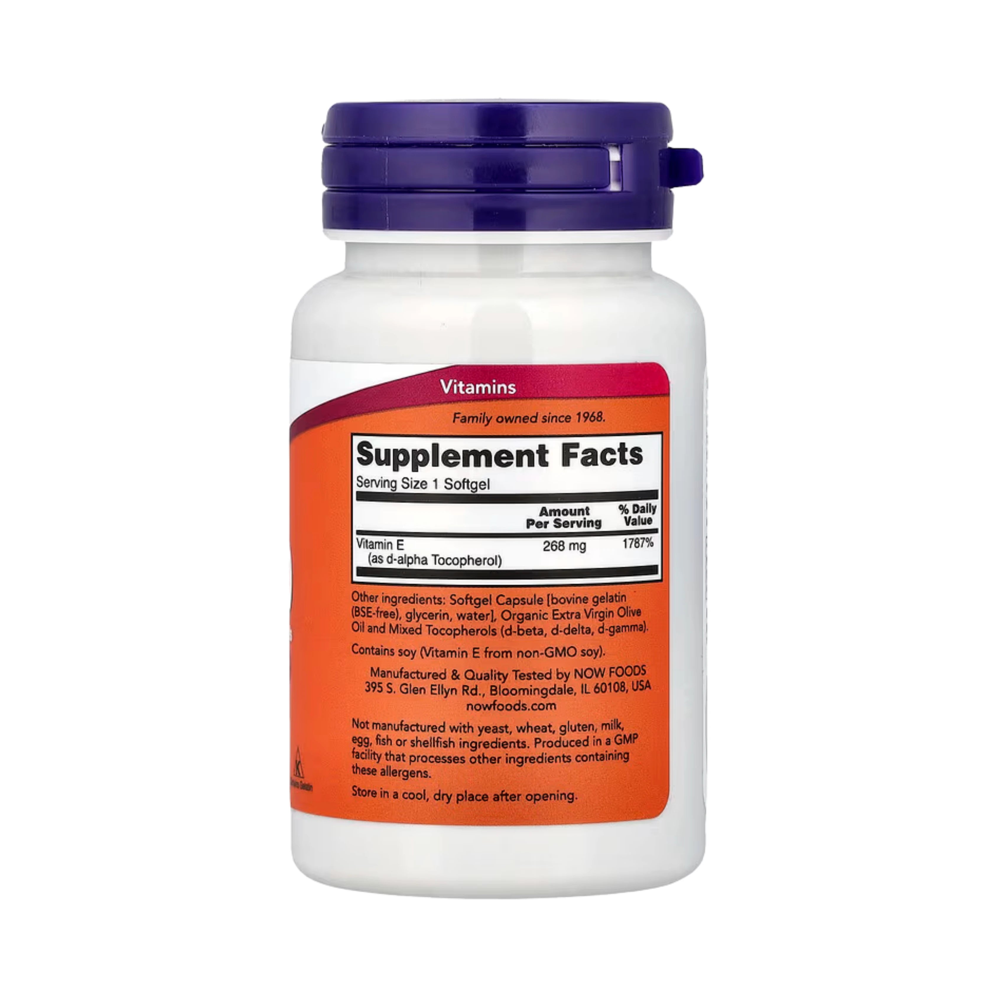 NOW Foods, E-400, 268 mg (400 IU), 50 Softgels
