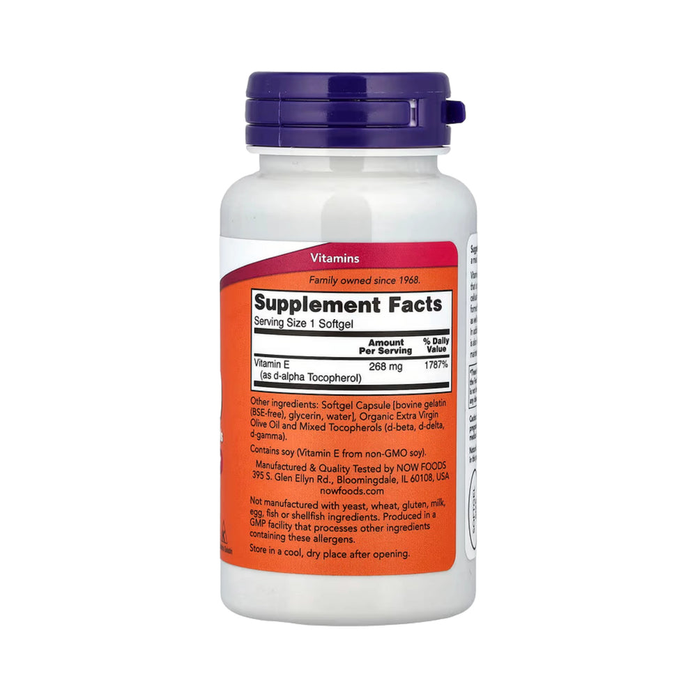 NOW Foods, E-400 with Mixed Tocopherols, 268 mg (400 IU), 100 Softgels