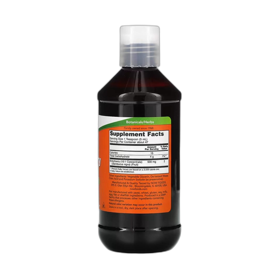 NOW Foods, Elderberry Liquid, 500 mg, 8 fl oz, 237 ml