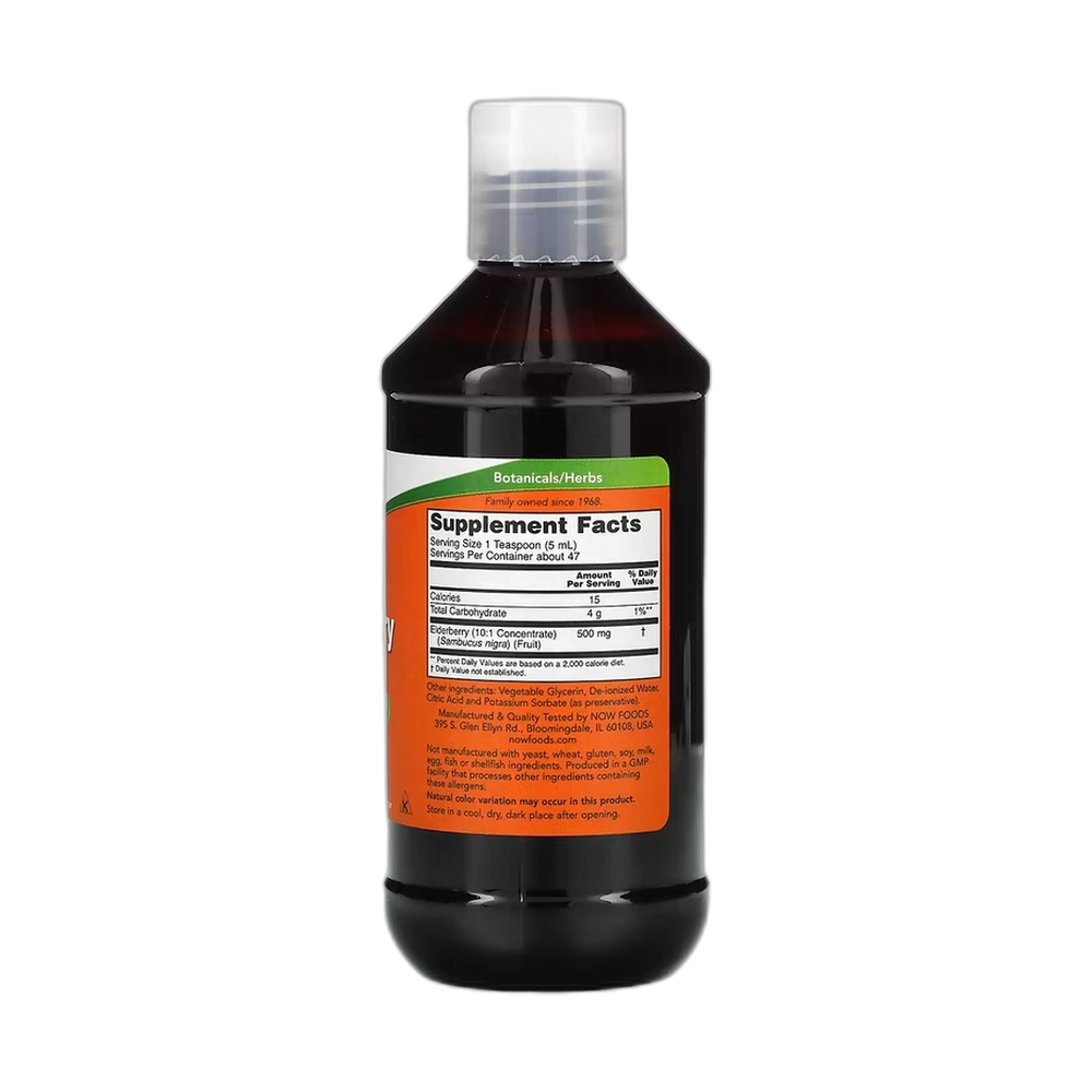 NOW Foods, Elderberry Liquid, 500 mg, 8 fl oz, 237 ml
