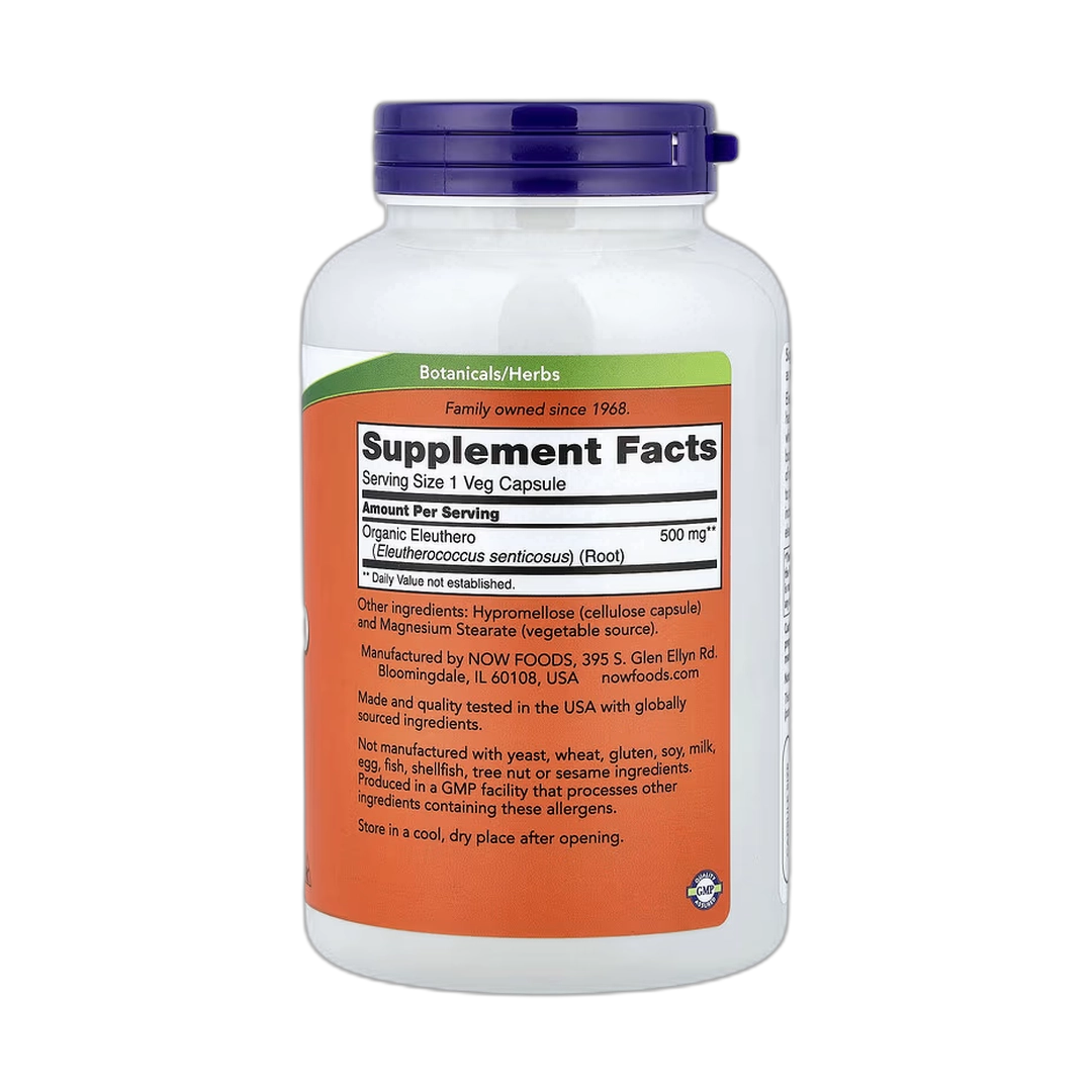 NOW Foods, Eleuthero, 500 mg, 250 Veg Capsules