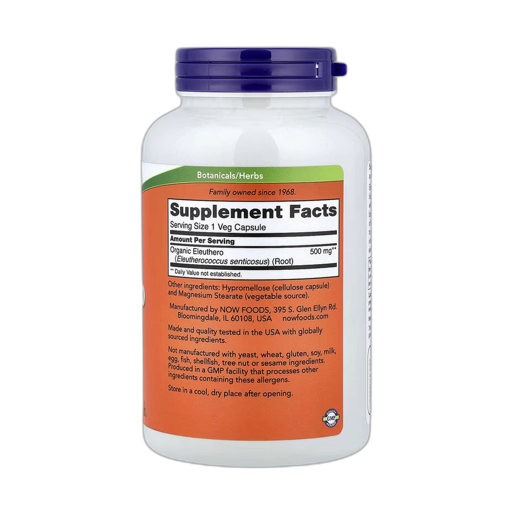 NOW Foods, Eleuthero, 500 mg, 250 Veg Capsules
