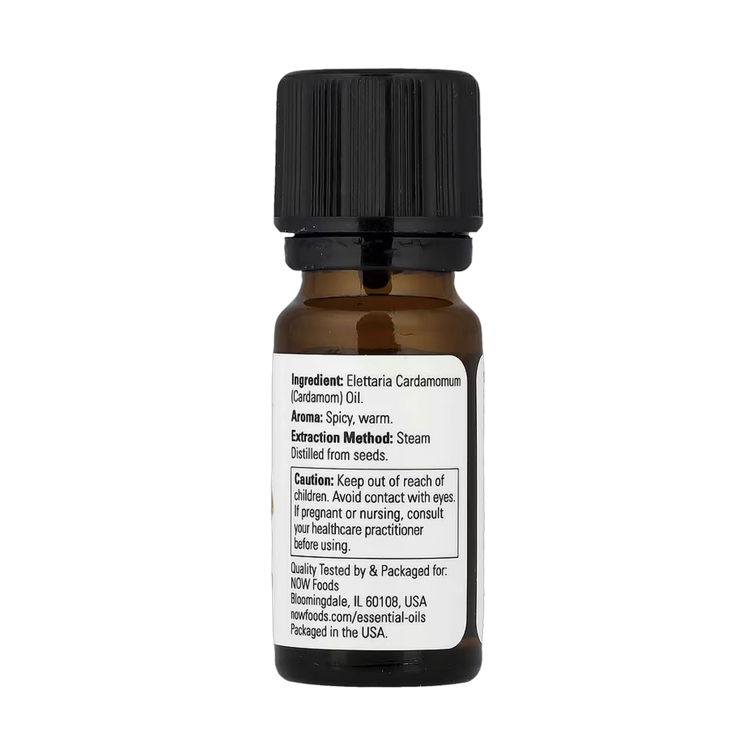 NOW Foods, Essential Oils, 100% Pure Cardamom, 1/3 fl oz, 10 ml