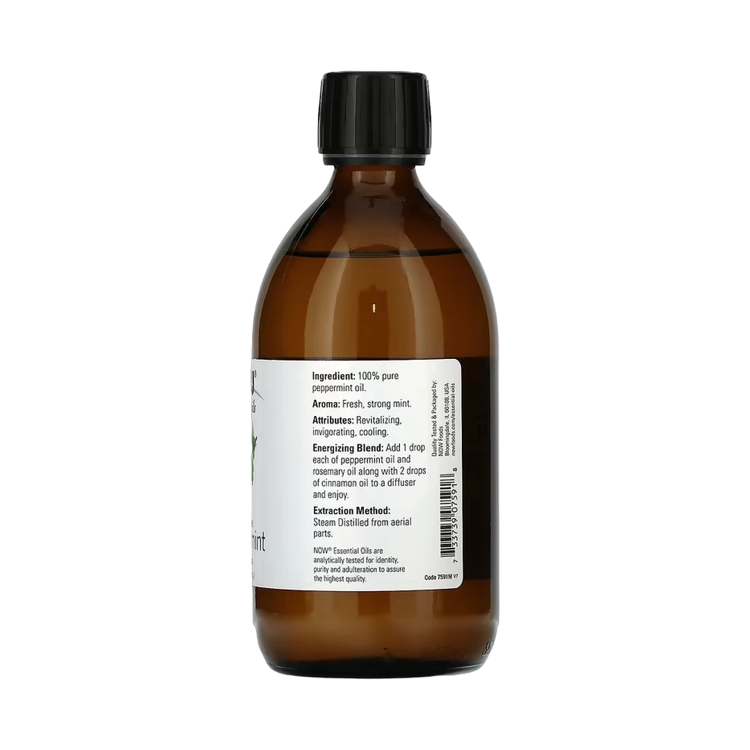 NOW Foods, Essential Oils, 100% Pure Peppermint, 16 fl oz, 473 ml