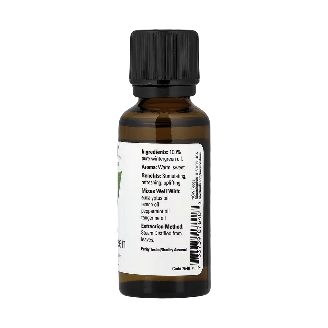 NOW Foods, Essential Oils, 100% Pure Wintergreen, 1 fl oz, 30 ml