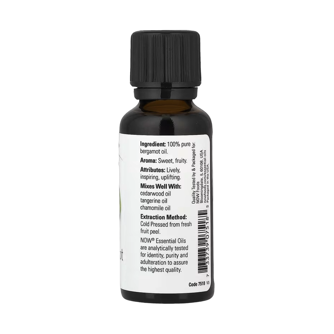 NOW Foods, Essential Oils, Bergamot, 1 fl oz, 30 ml