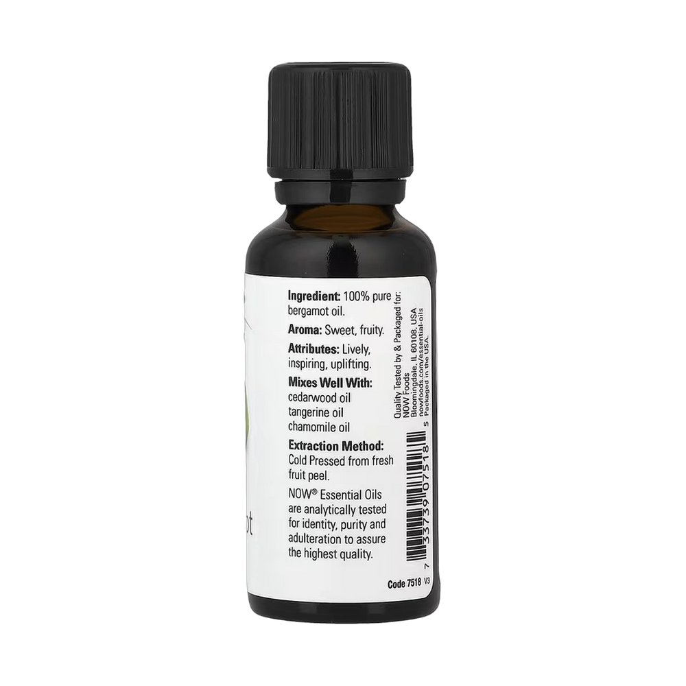 NOW Foods, Essential Oils, Bergamot, 1 fl oz, 30 ml