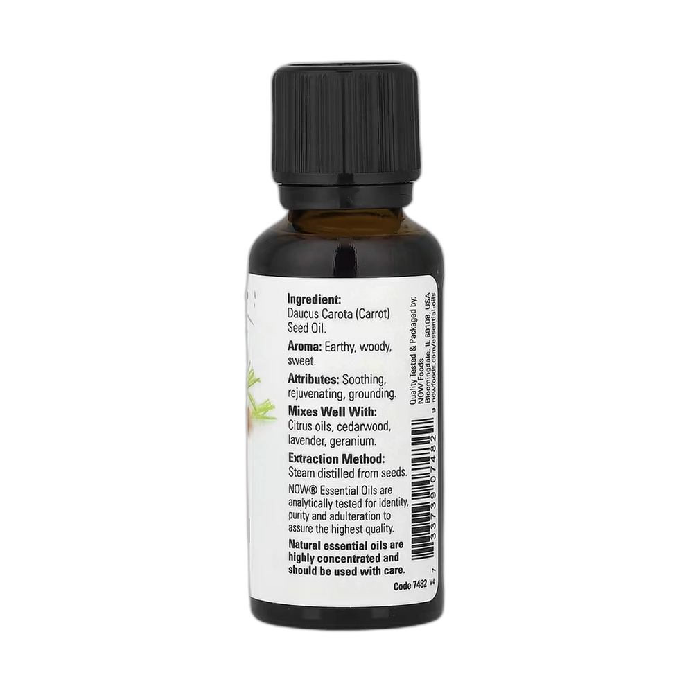 NOW Foods, Essential Oils, Carrot Seed Oil, 1 fl oz, 30 ml
