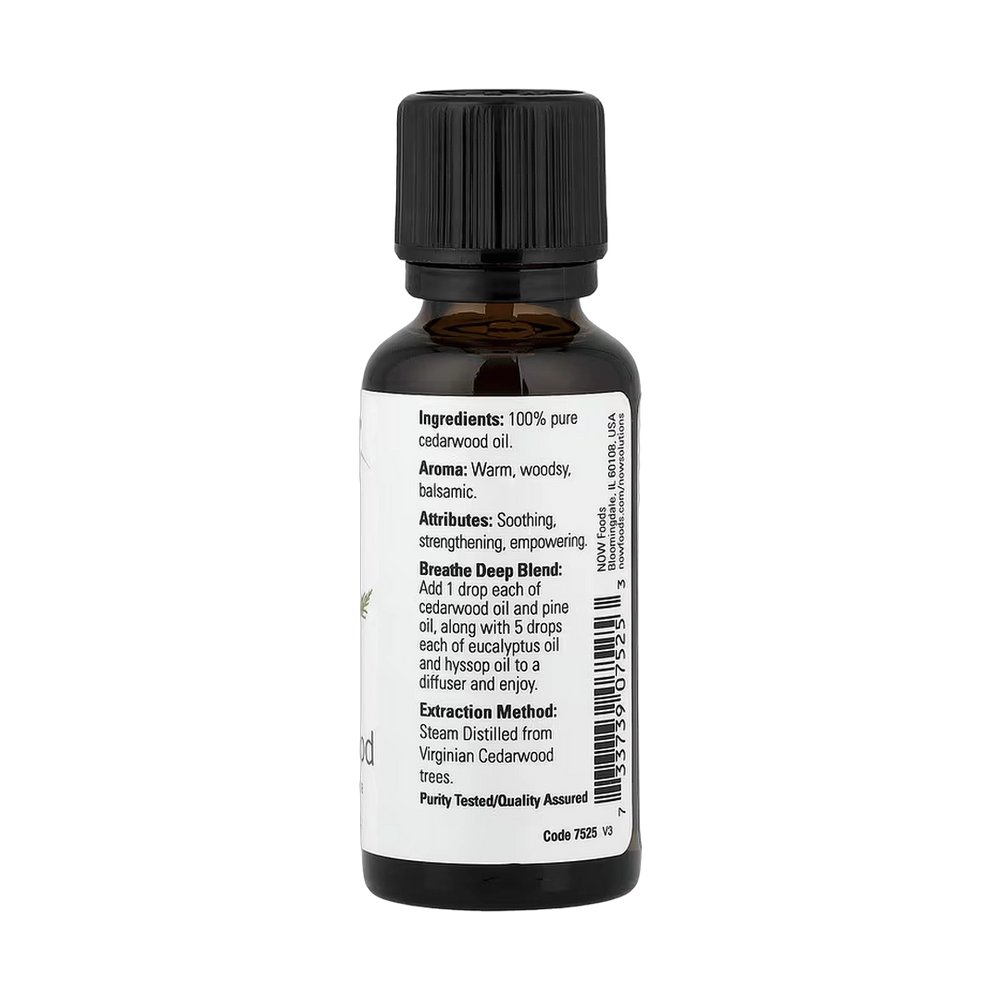 NOW Foods, Essential Oils, Cedarwood, 1 fl oz, 30 ml