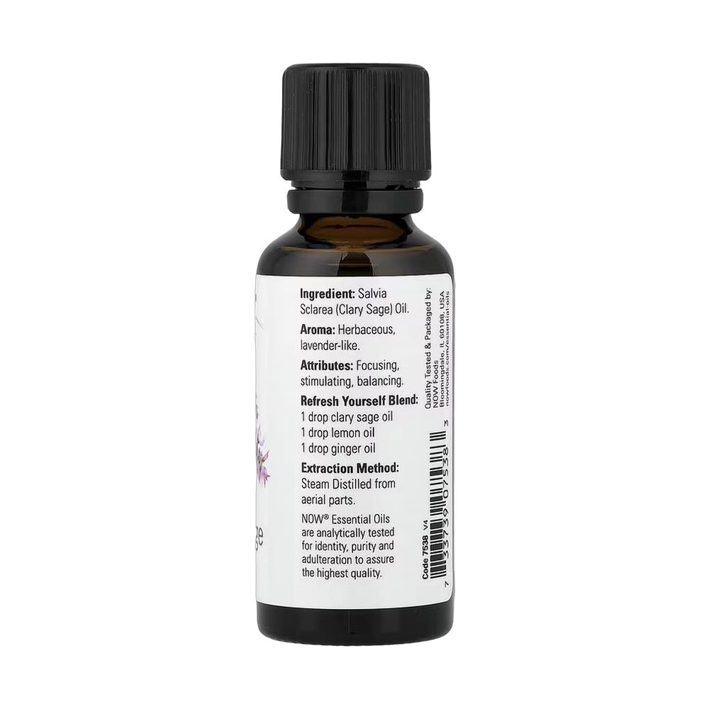 NOW Foods, Essential Oils, Clary Sage, 1 fl oz, 30 ml