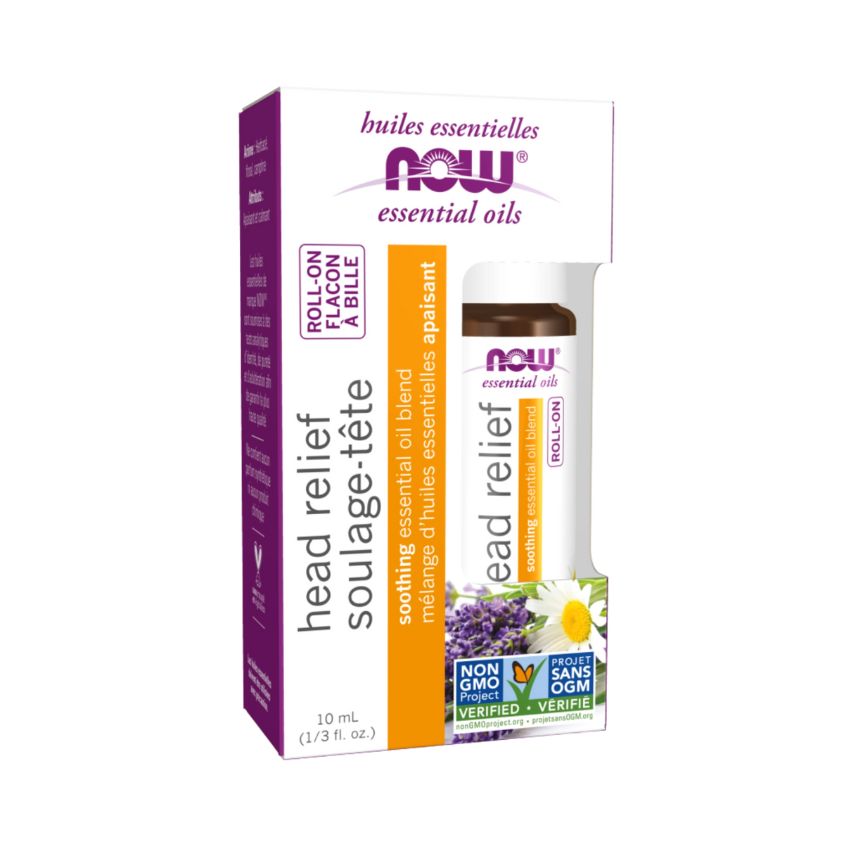 NOW Foods, Essential Oils, Head Relief Roll-On, 1/3 fl oz, 10 ml