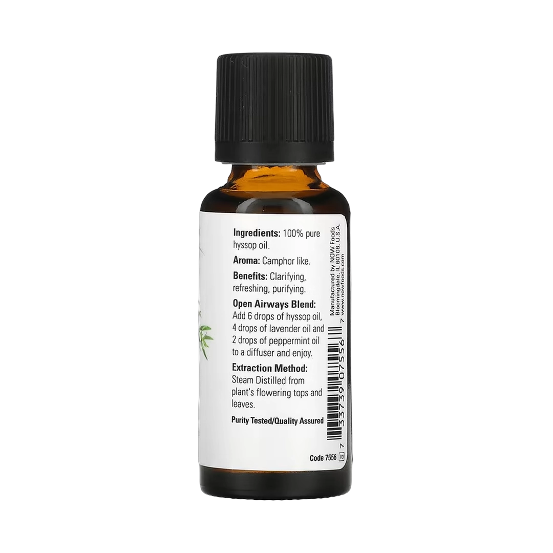 NOW Foods, Essential Oils, Hyssop, 1 fl oz, 30 ml