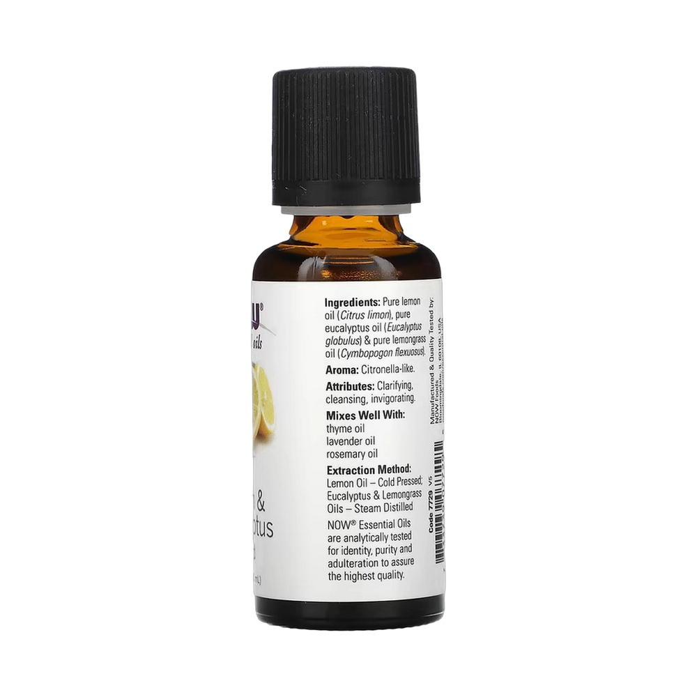NOW Foods, Essential Oils, Lemon & Eucalyptus Blend, 1 fl oz, 30 ml