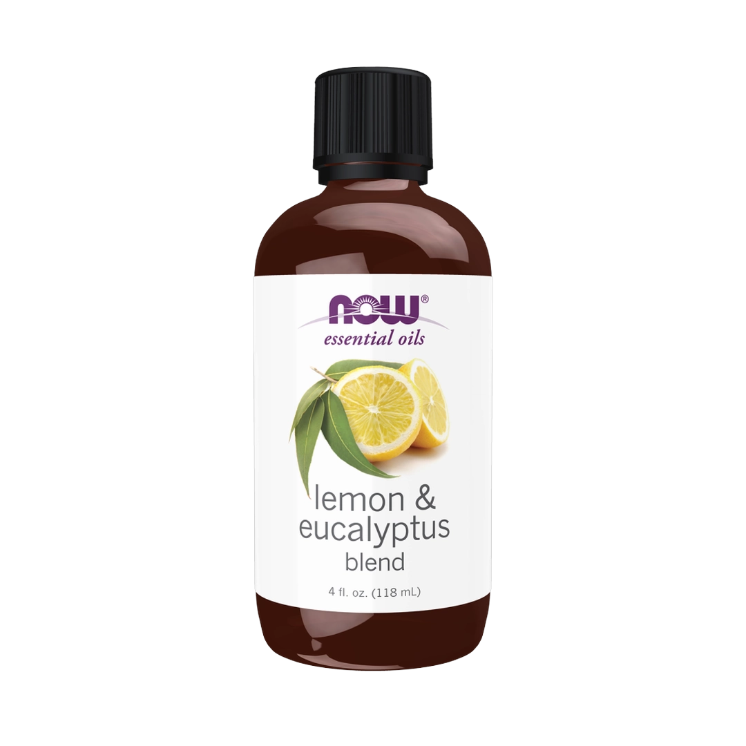 NOW Foods, Essential Oils, Lemon & Eucalyptus Blend, 4 fl. Oz, 118 ml