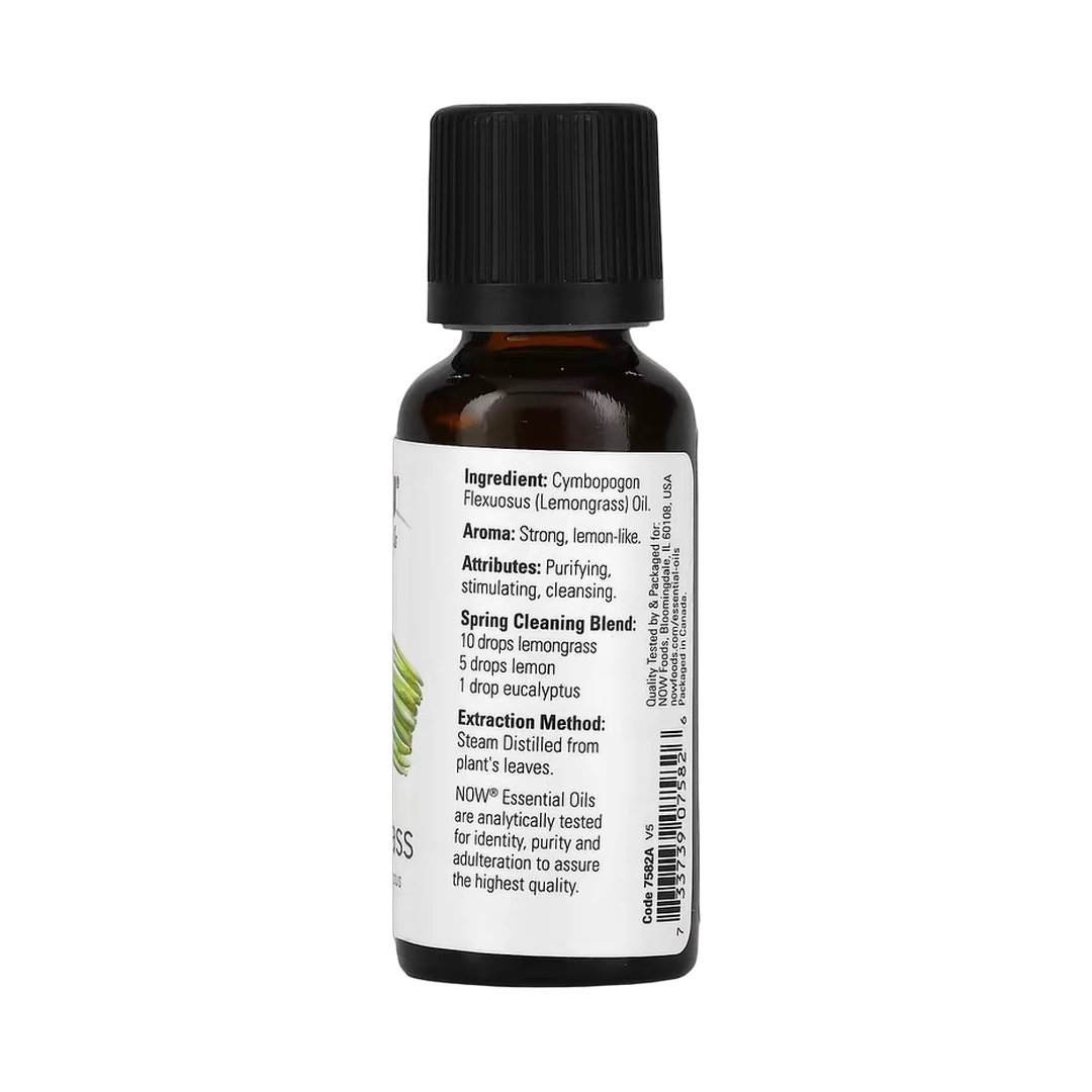 NOW Foods, Essential Oils, Lemongrass, 1 fl oz, 30 ml