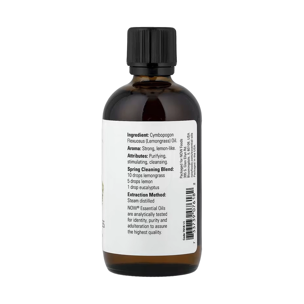 NOW Foods, Essential Oils, Lemongrass, 4 fl oz, 118 ml
