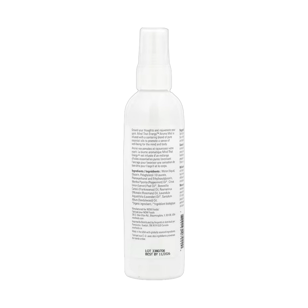 NOW Foods, Essential Oils, Mind That Energy™ Aroma Mist, 4 fl oz, 118 ml