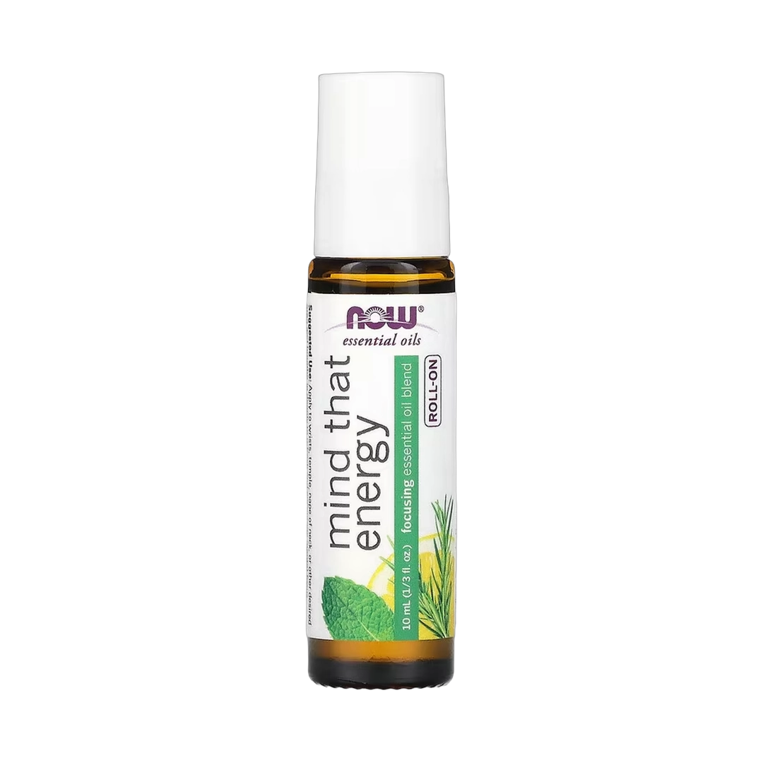 NOW Foods, Essential Oils, Mind That Energy Roll-On, 1/3 fl oz, 10 ml