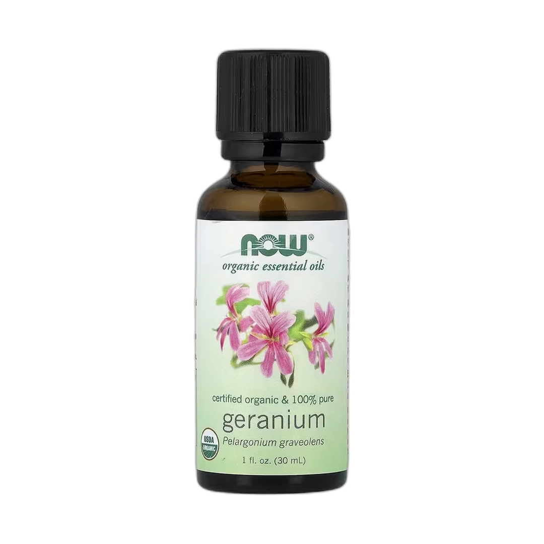 NOW Foods, Essential Oils, Organic Geranium, 1 fl oz, 30 ml