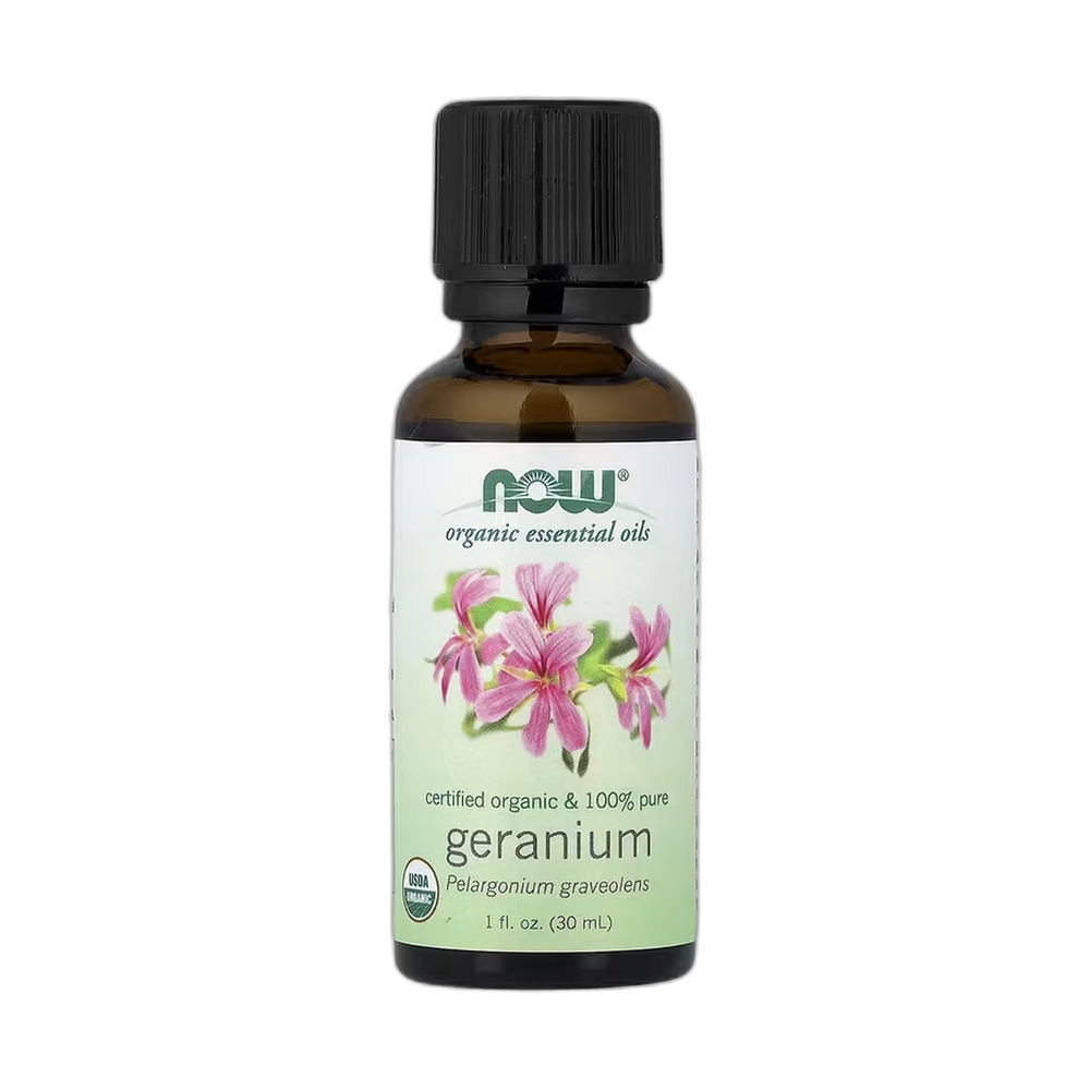 NOW Foods, Essential Oils, Organic Geranium, 1 fl oz, 30 ml