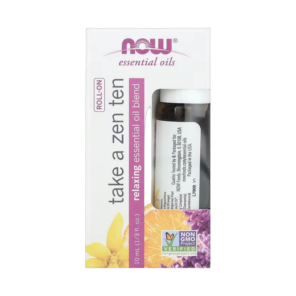 NOW Foods, Essential Oils, Roll On, Take a Zen Ten, 1/3 fl oz, 10 ml