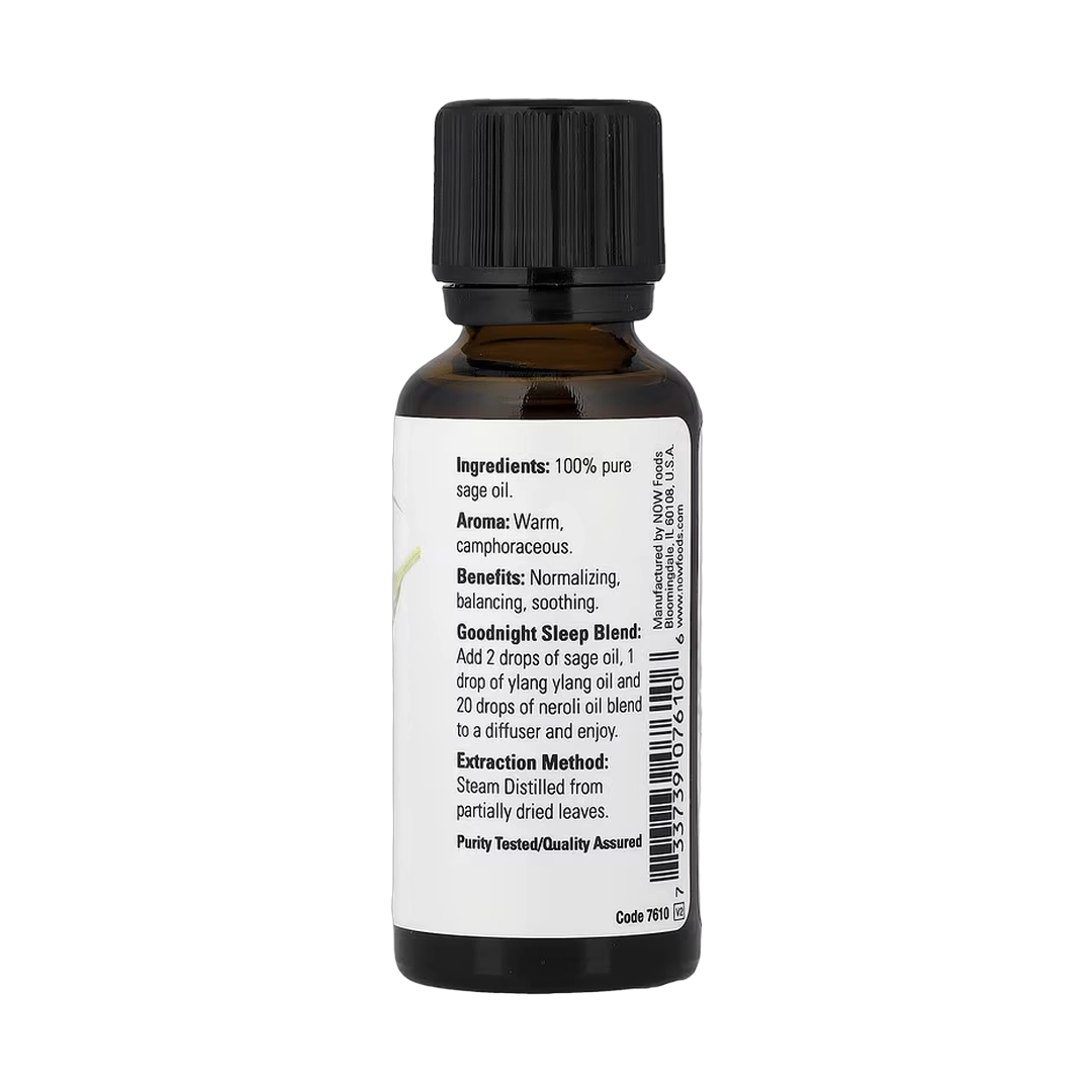 NOW Foods, Essential Oils, Sage, 1 fl oz, 30 ml