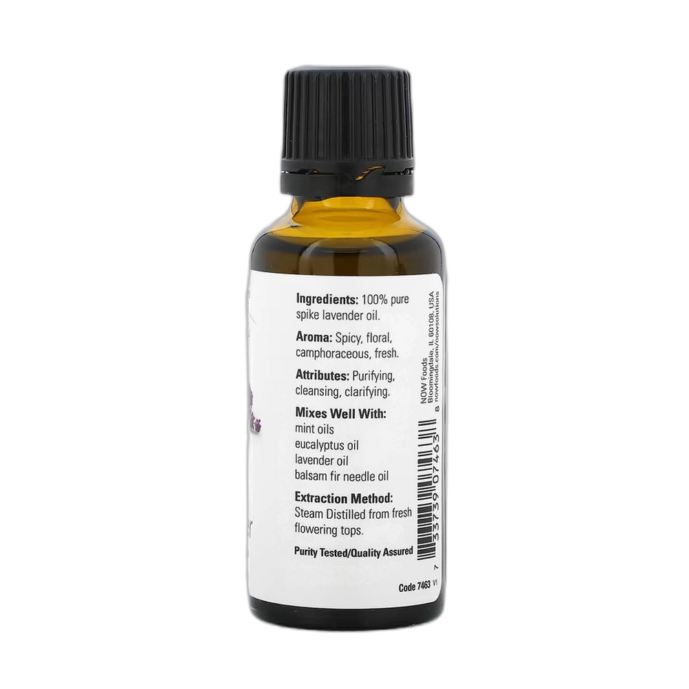 NOW Foods, Essential Oils, Spike Lavender, 1 fl oz, 30 ml