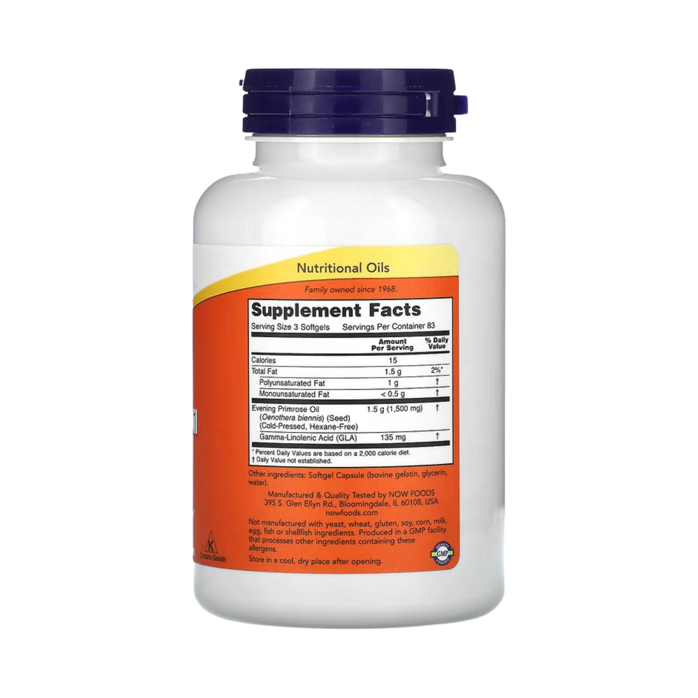 NOW Foods, Evening Primrose Oil, 500 mg, 250 Softgels