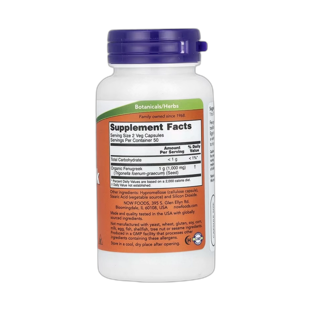 NOW Foods, Fenugreek , 500 mg, 100 Veg Capsules