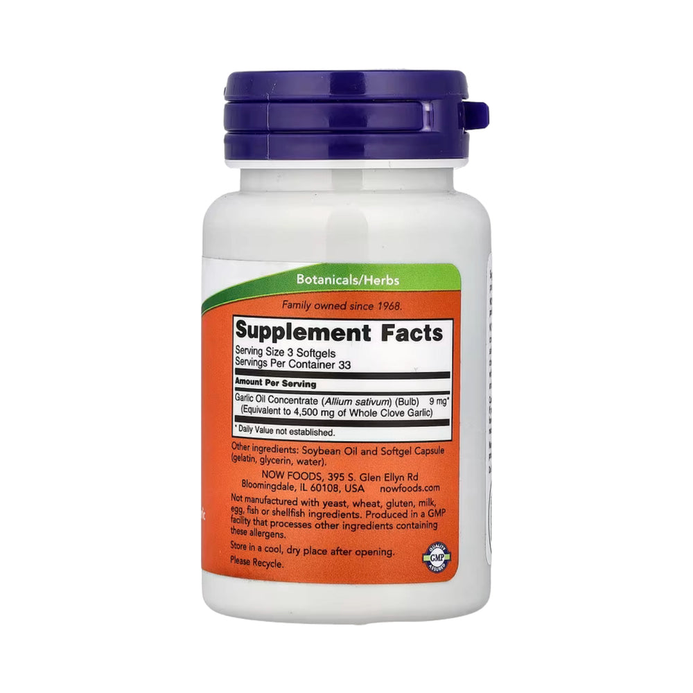 NOW Foods, Garlic Oil, 1,500 mg, 100 Softgels