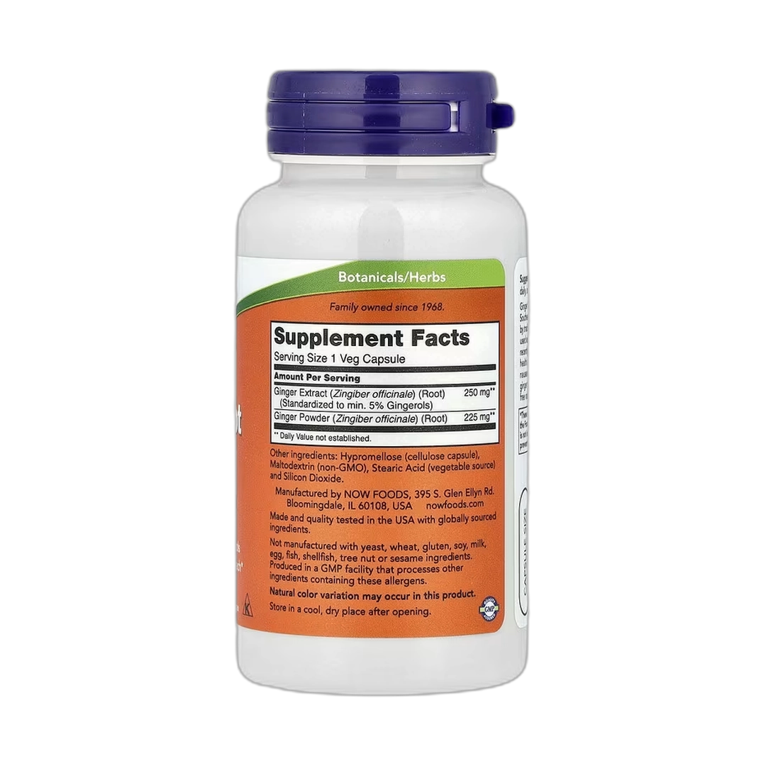 NOW Foods, Ginger Root Extract, 250 mg, 90 Veg Capsules