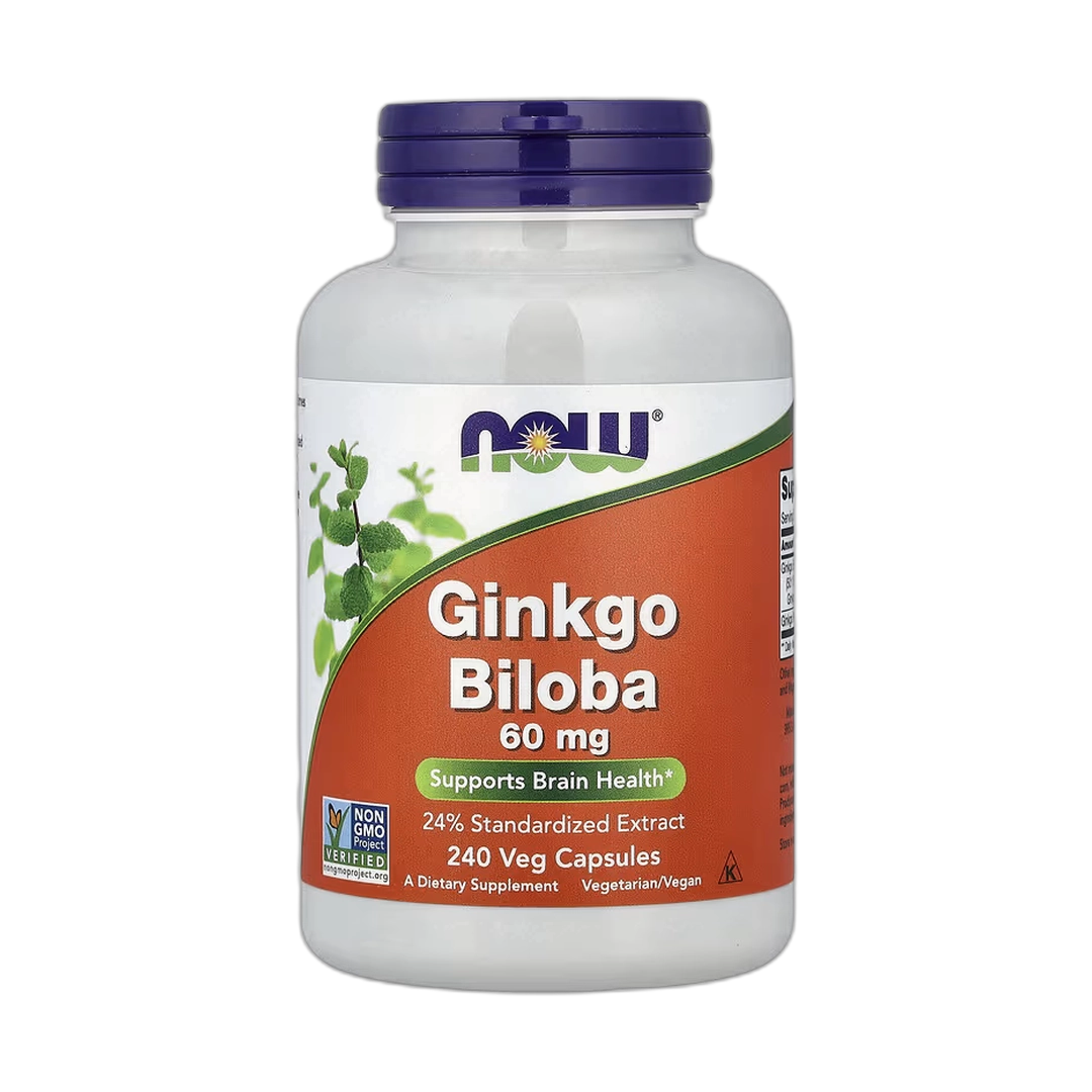 NOW Foods, Ginkgo Biloba, 60 mg, 240 Veg Capsules