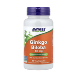 NOW Foods, Ginkgo Biloba, 60 mg, 60 Veg Capsules