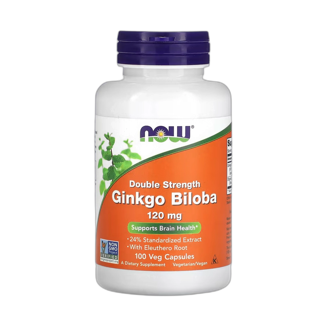 NOW Foods, Ginkgo Biloba With Eleuthero Root, 100 Veg Capsules