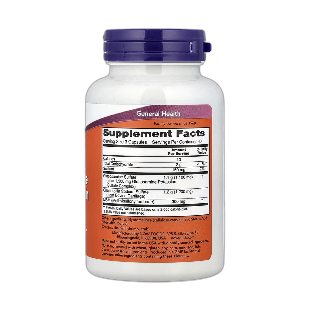 NOW Foods, Glucosamine & Chondroitin with MSM, 90 Capsules