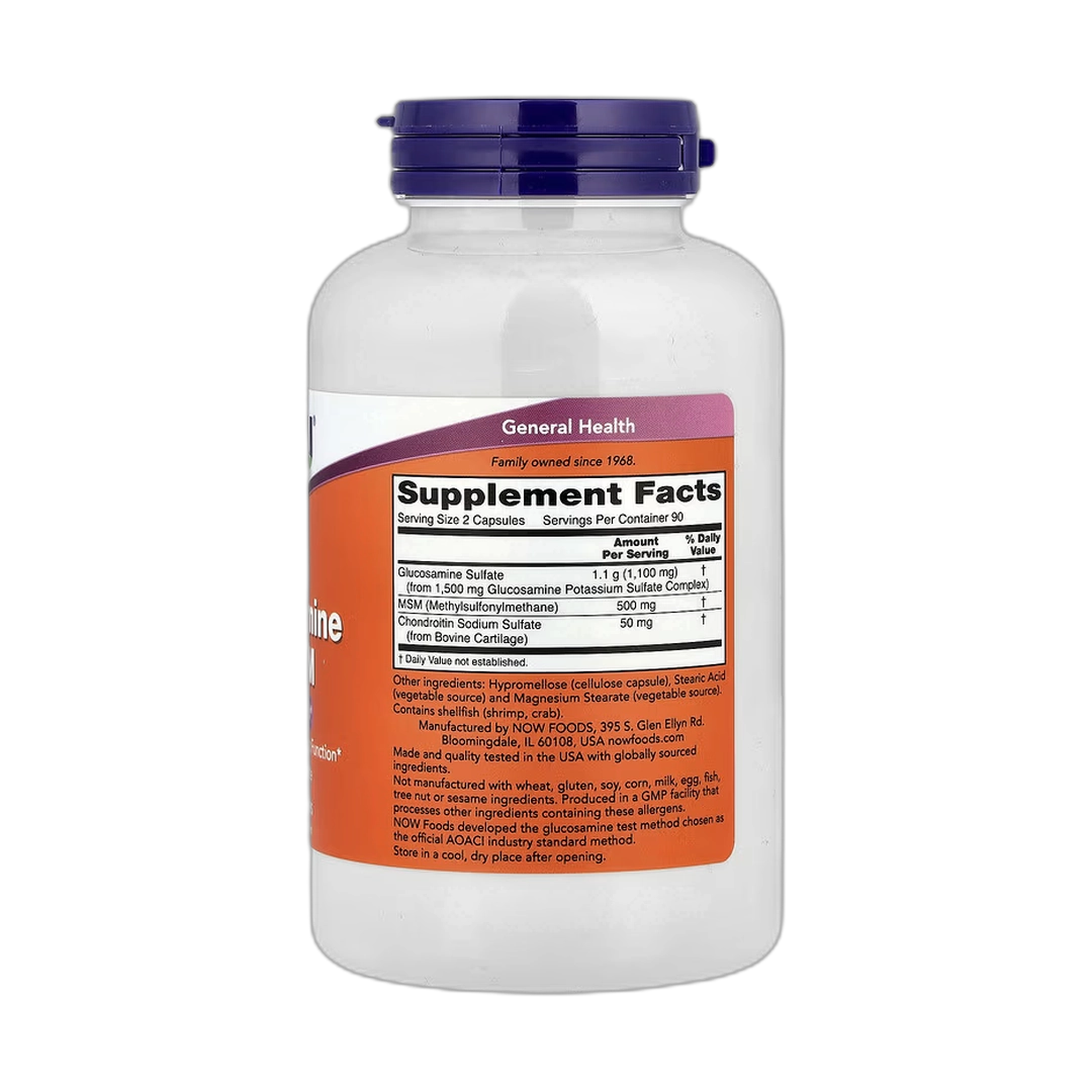NOW Foods, Glucosamine & MSM, 180 Capsules