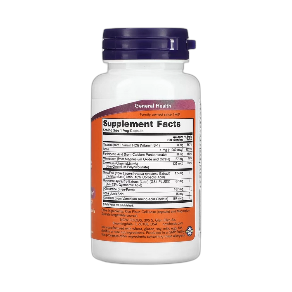 NOW Foods, Glucose Metabolic Support, 90 Veg Capsules