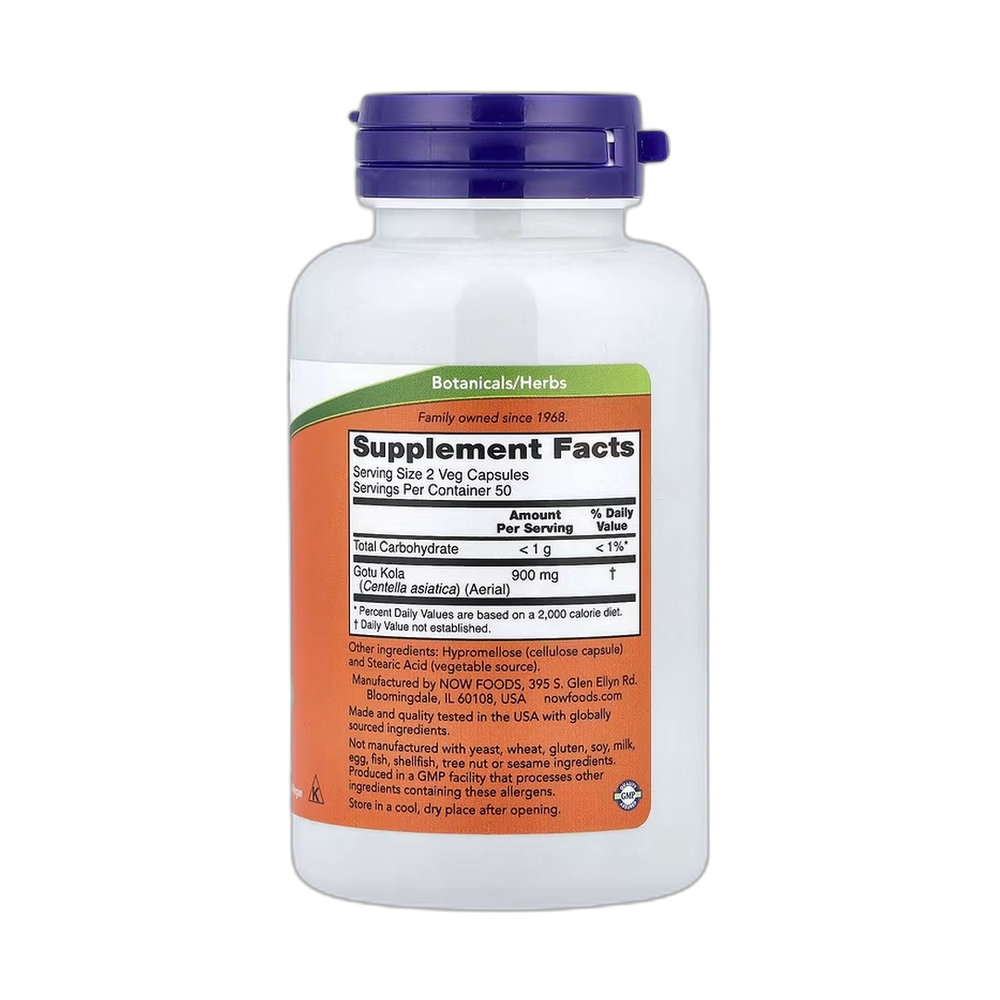 NOW Foods, Gotu Kola, 450 mg, 100 Veg Capsules