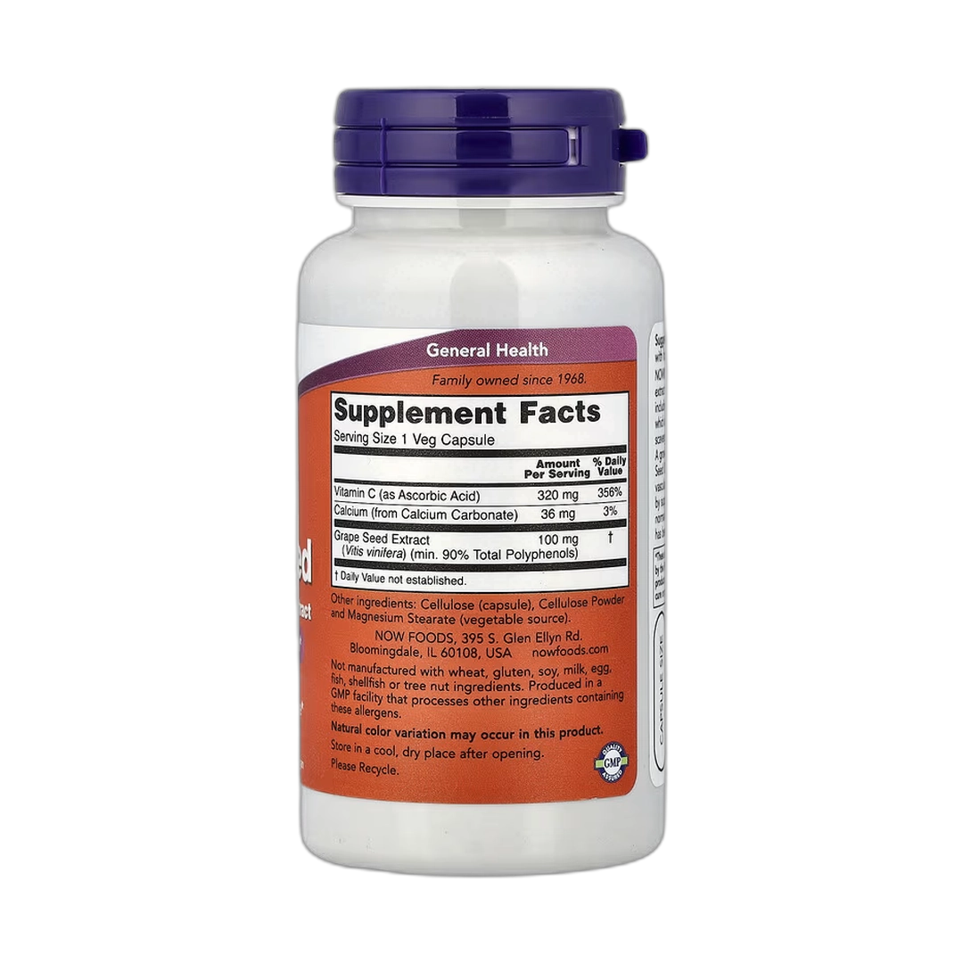 NOW Foods, Grape Seed, 100 Veg Capsules