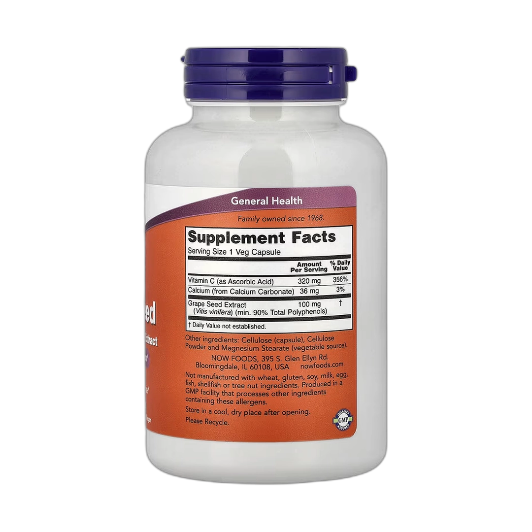 NOW Foods, Grape Seed, 200 Veg Capsules