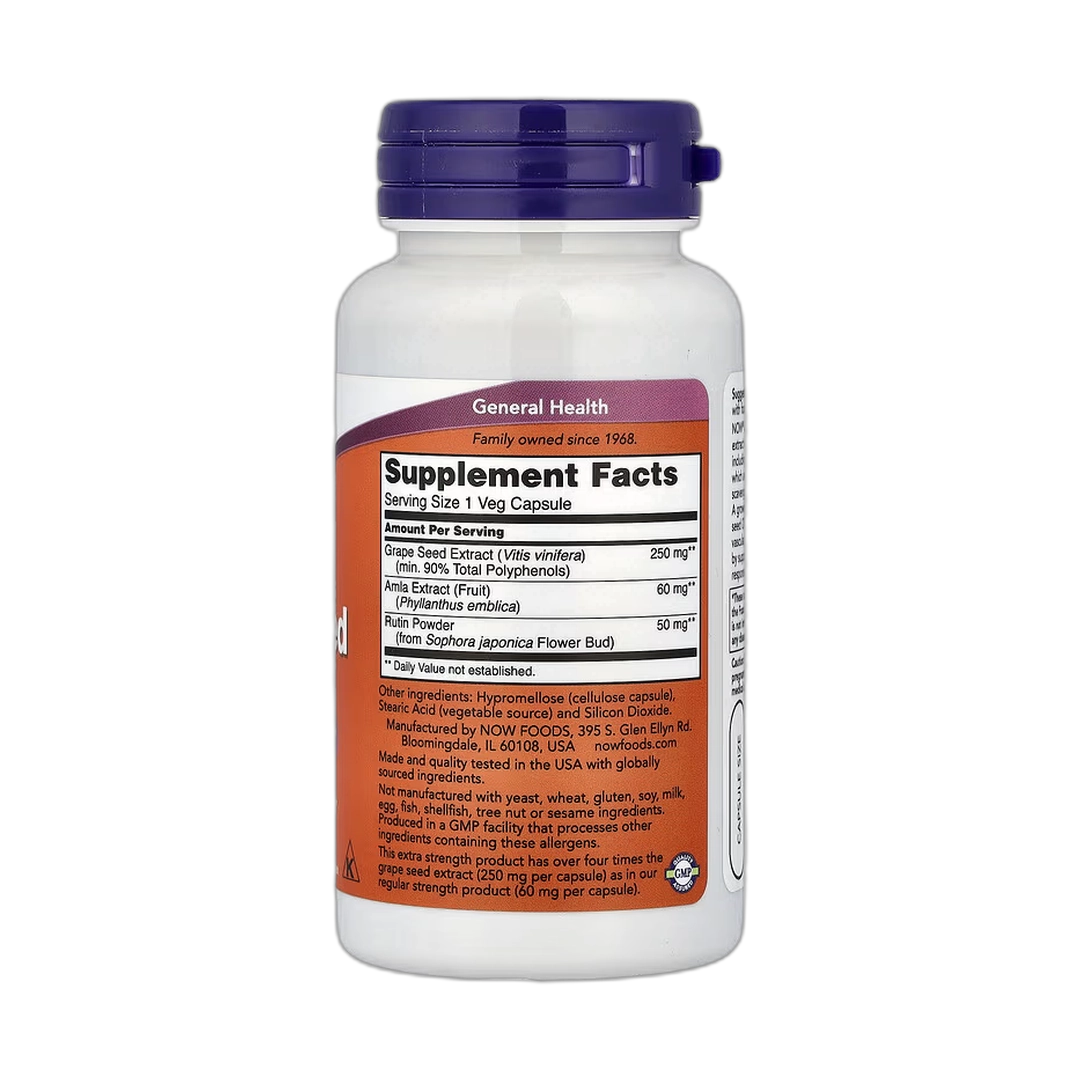 NOW Foods, Grape Seed, 90 Veg Capsules