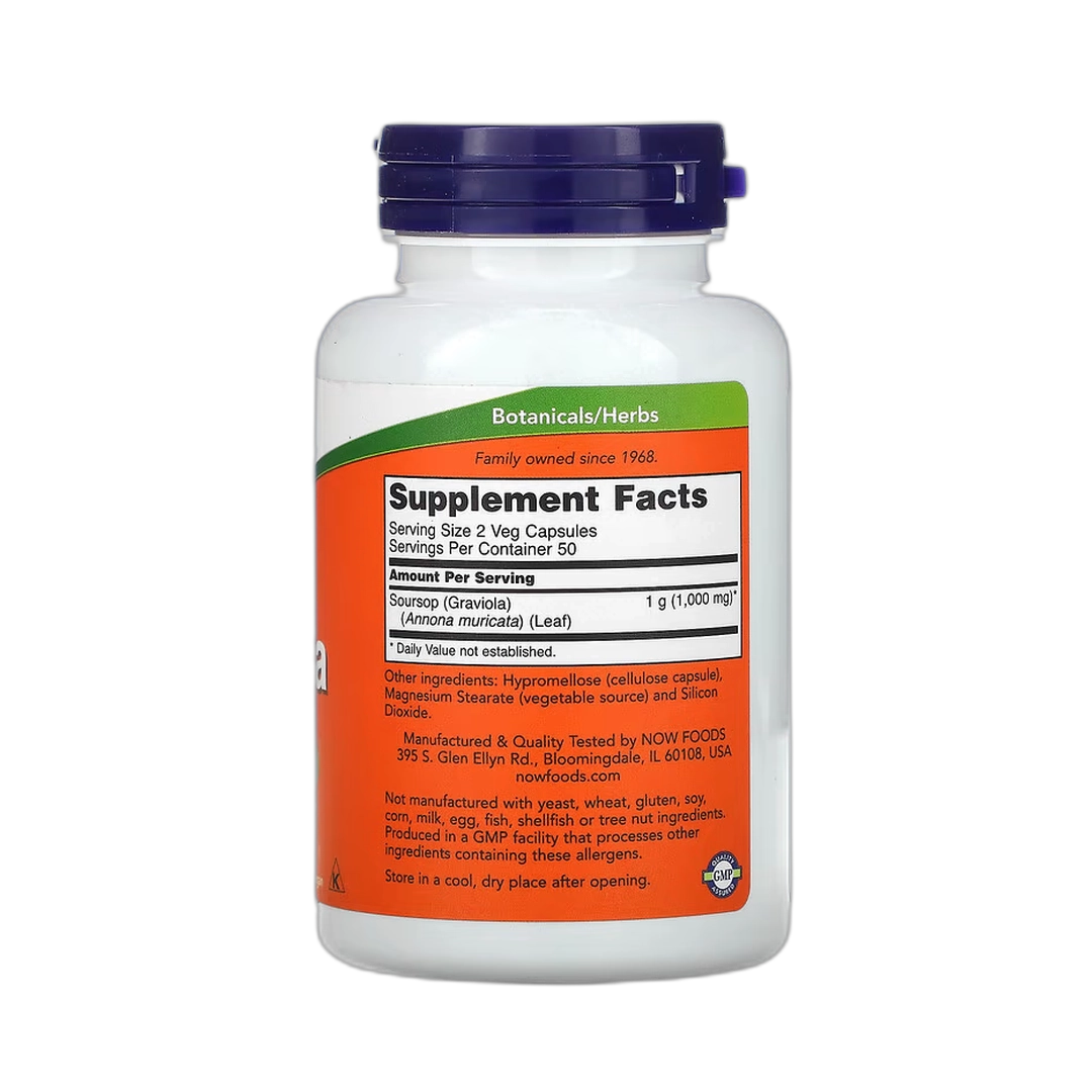 NOW Foods, Graviola, 500 mg, 100 Veg Capsules