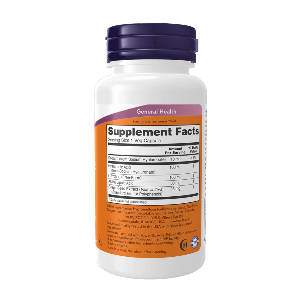 NOW Foods, Hyaluronic Acid, 100 MG, 90 Veg Capsules