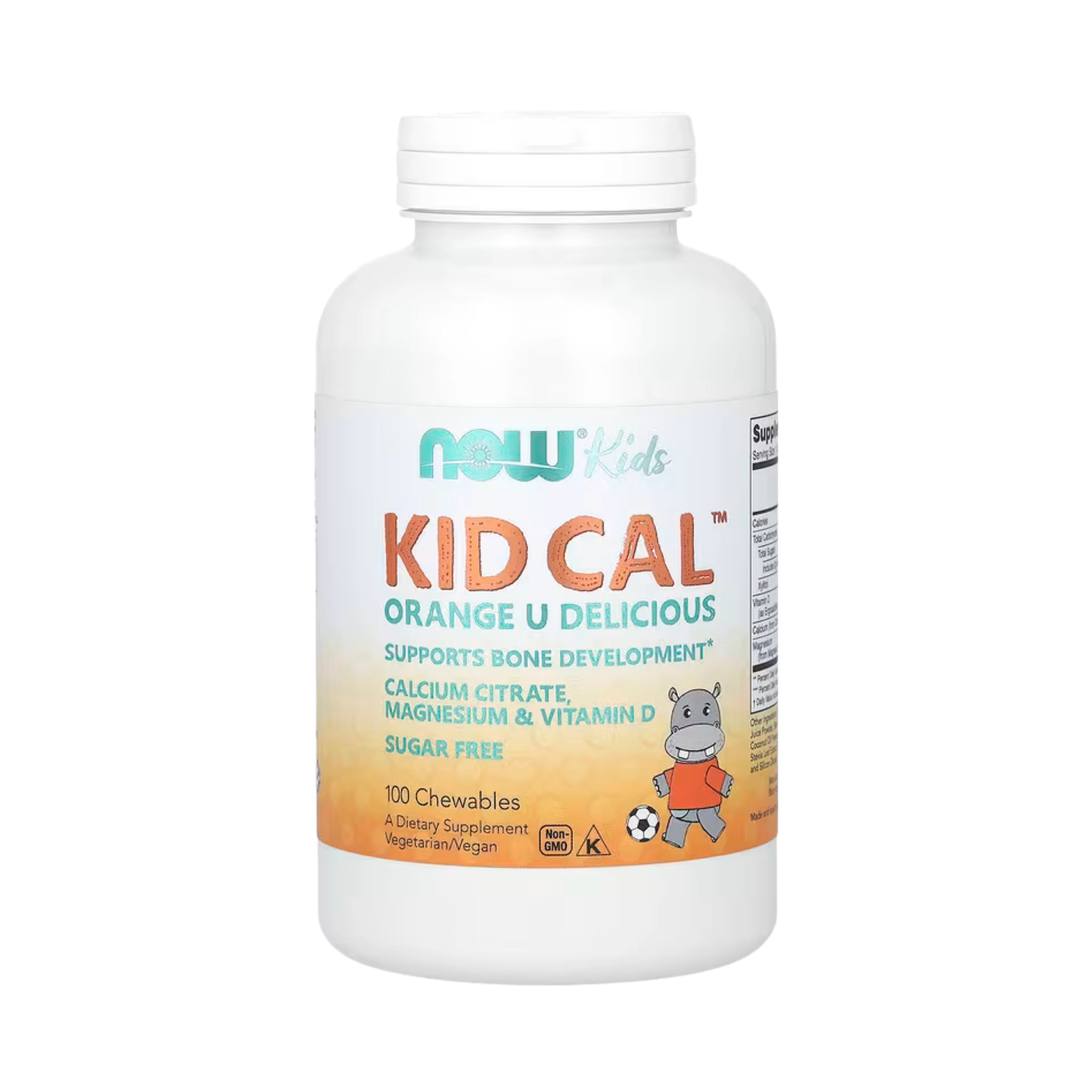 NOW Foods, Kid Cal, Orange, 100 Chewables